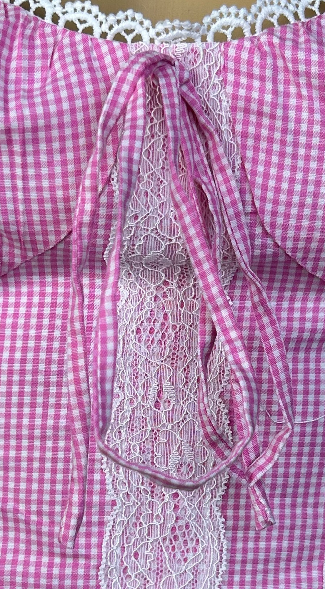 Kiora Gingham Corset Top Pink