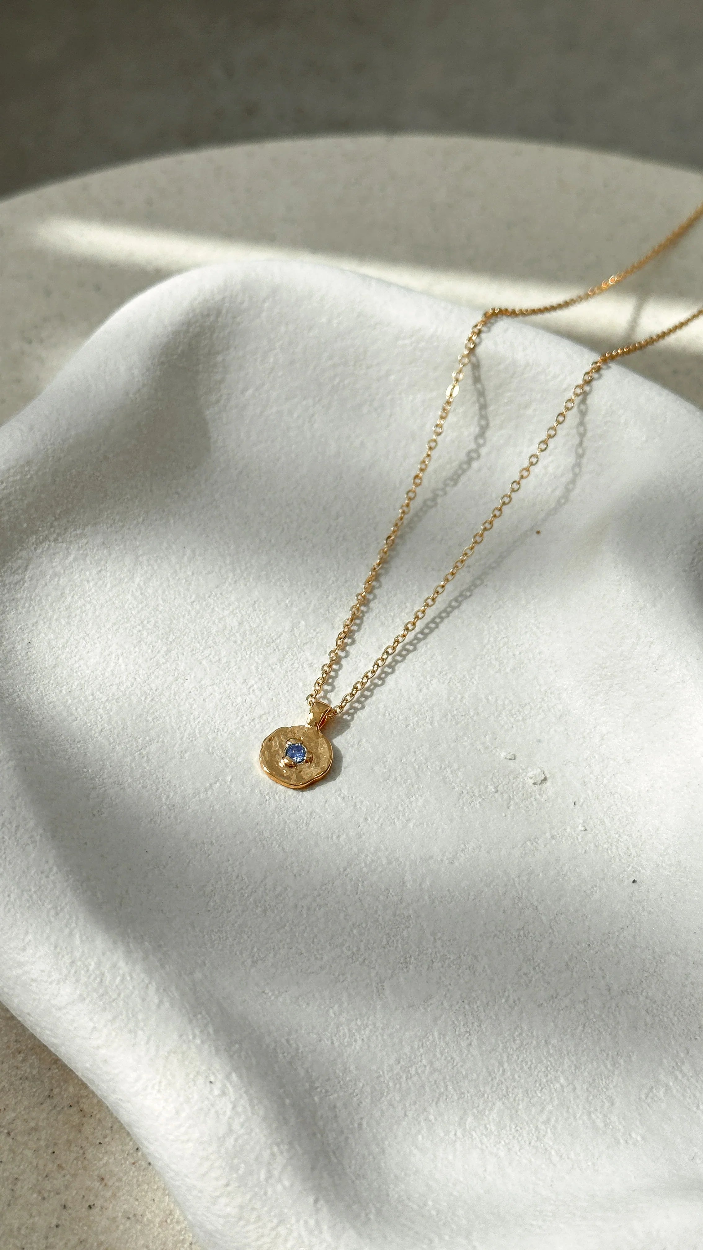 September Birthstone Necklace Sapphire