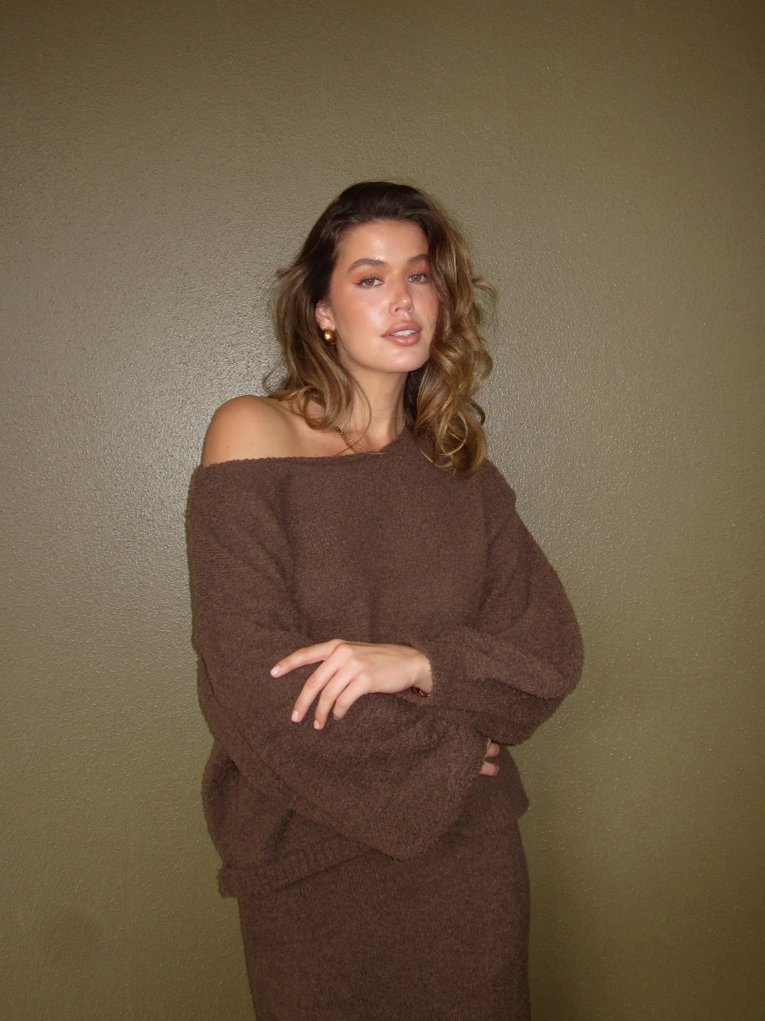 Cohen Knit Jumper Chocolate