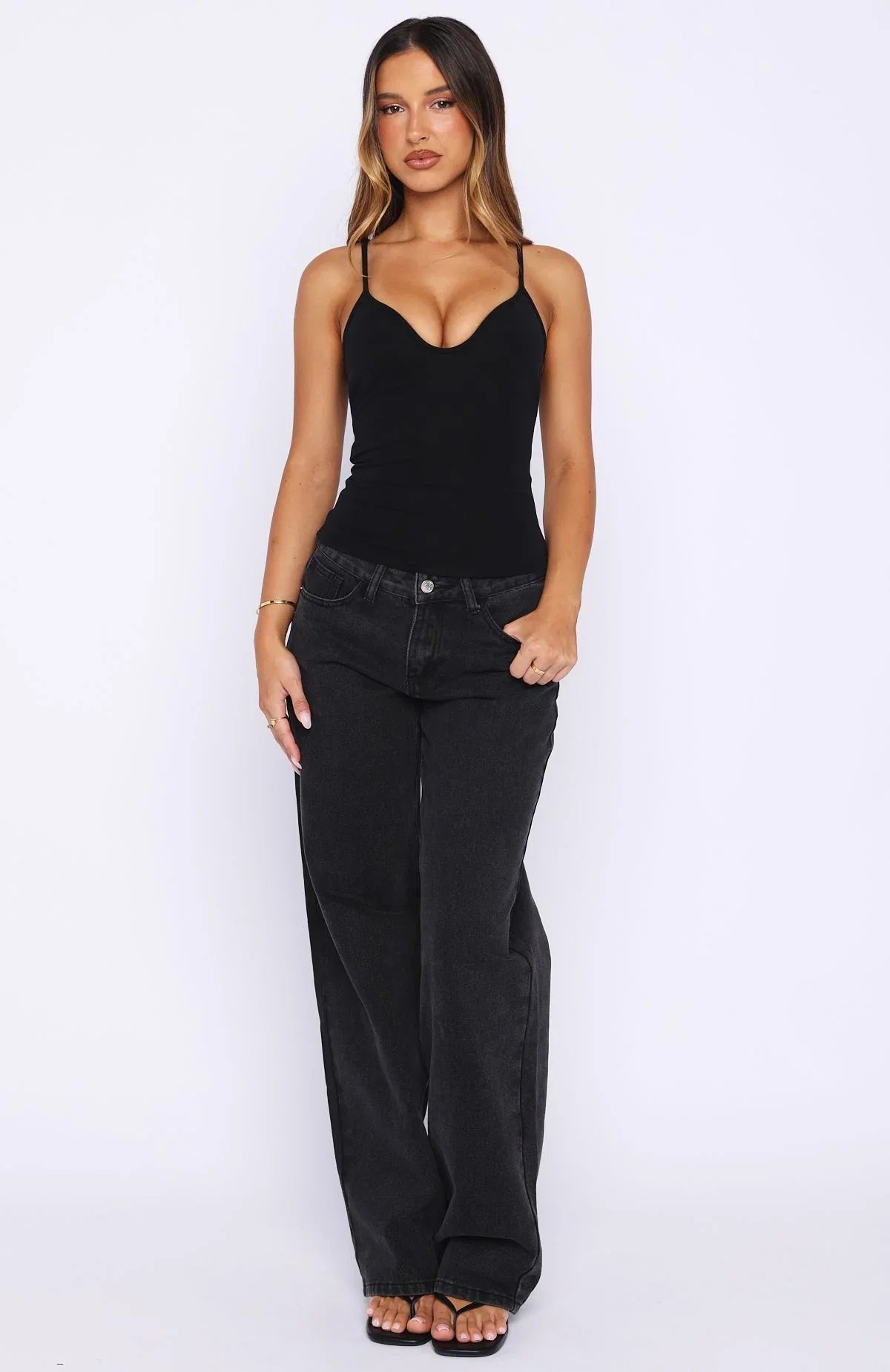 Eiffel Lights Top Black