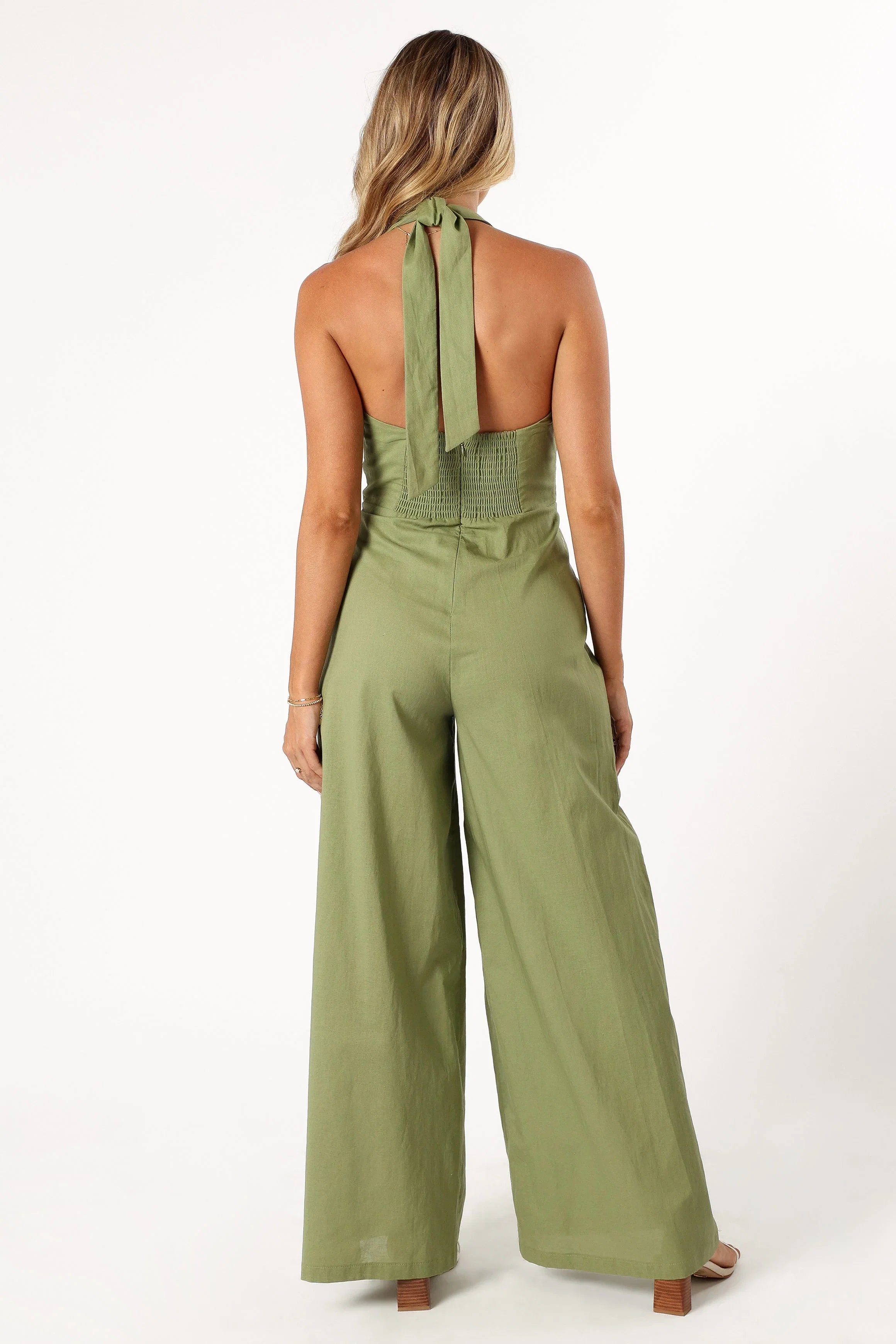 Kourtney Halterneck Jumpsuit Olive