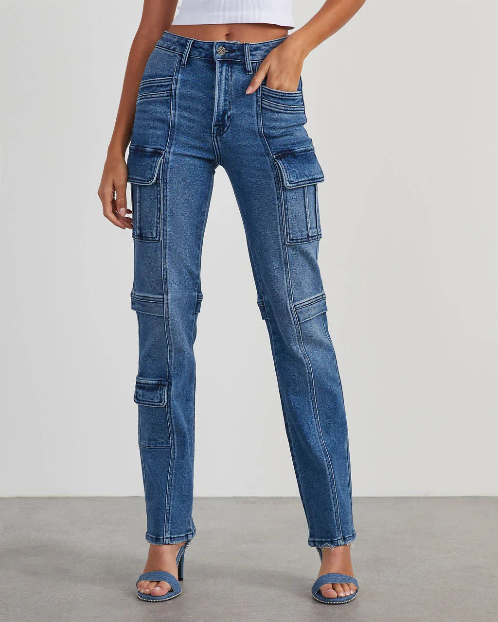 Zhaire Super Stretch High Rise Straight Jeans