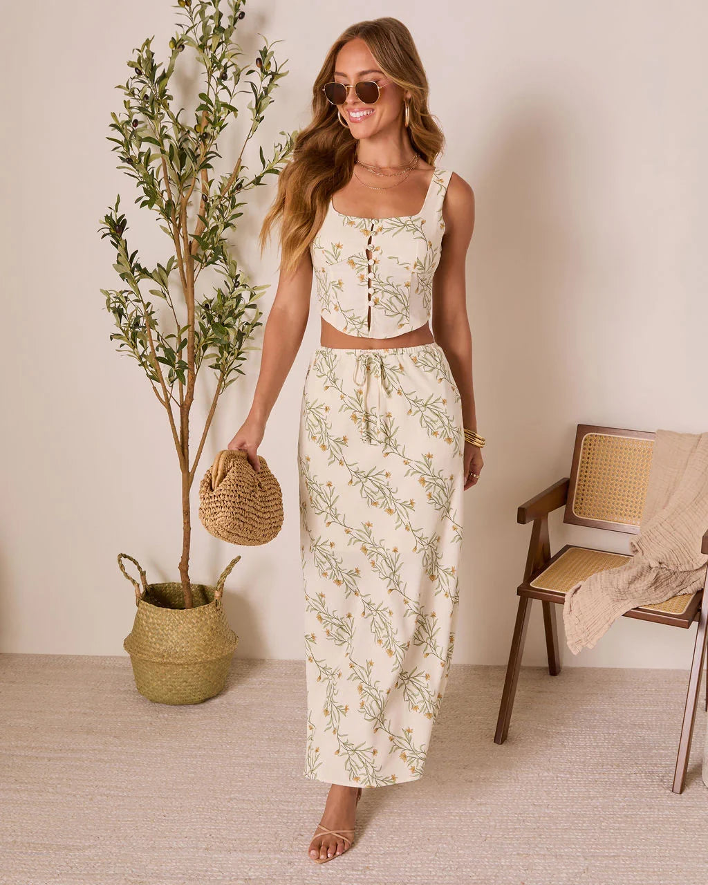 Sweet Surrender Floral Maxi Skirt