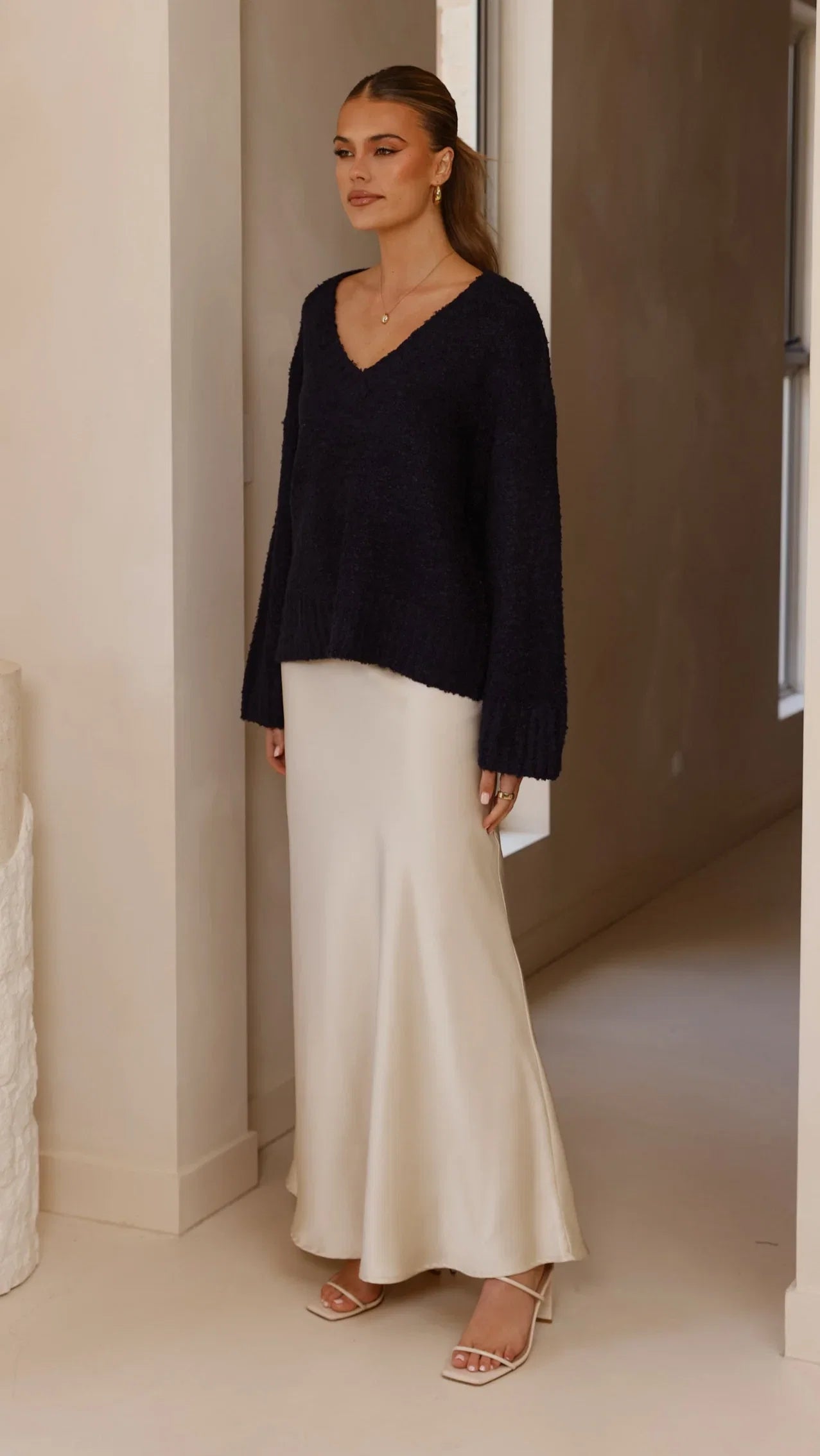 Silas Knit Top Navy