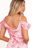 Esther Midi Dress Pink Floral