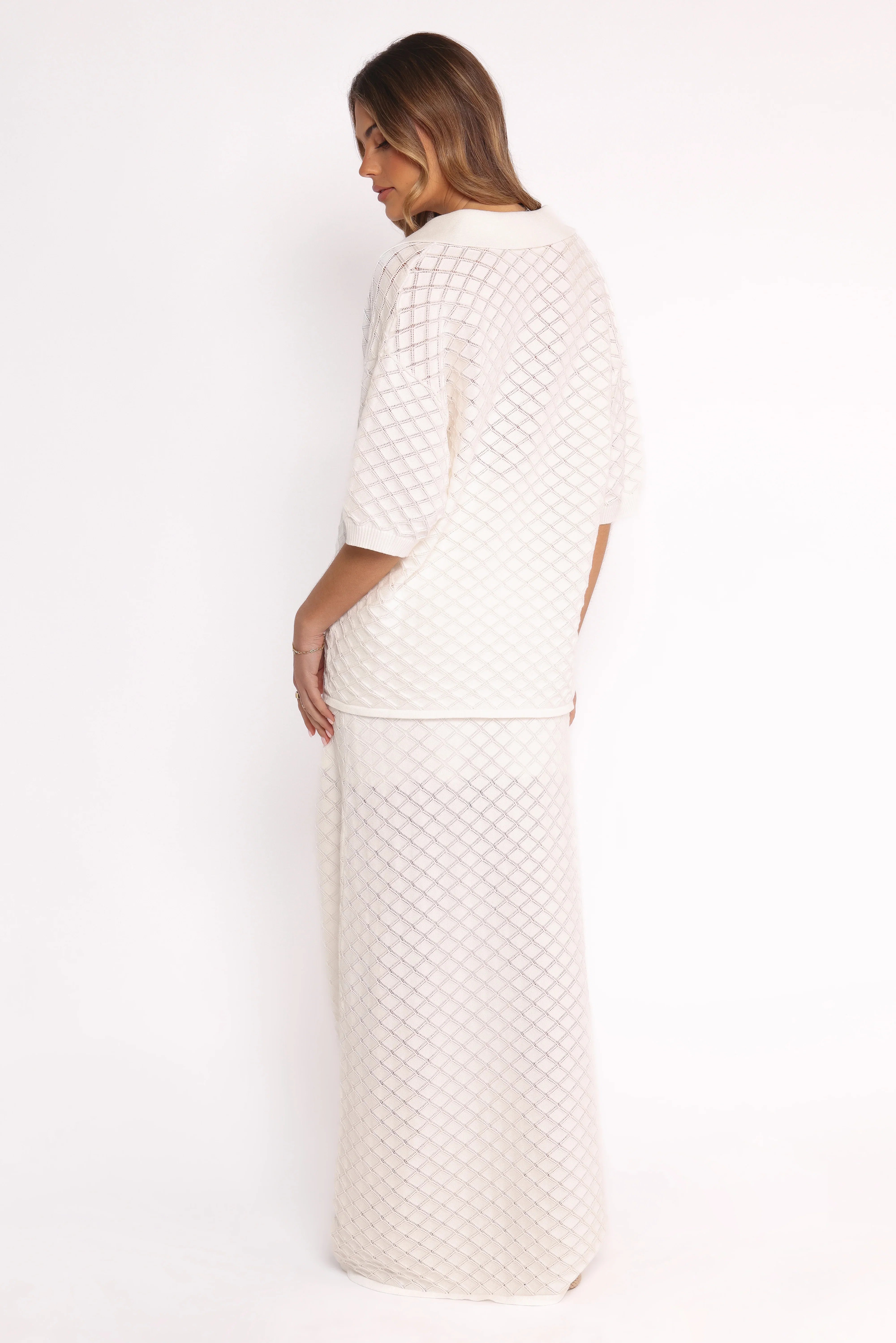 Meera Midi Skirt White