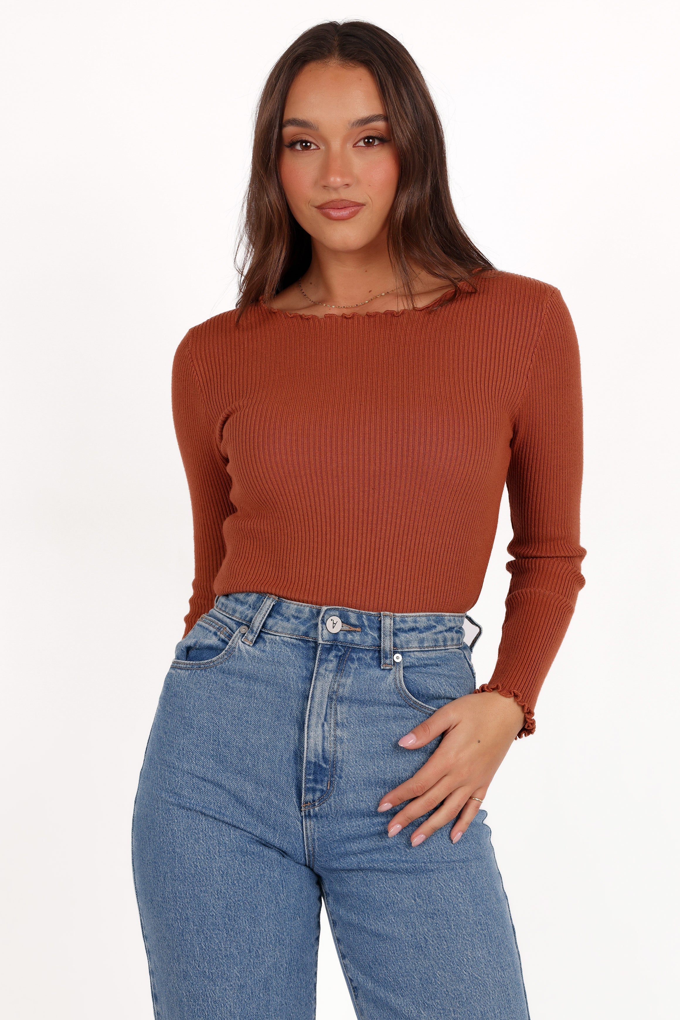 Kya Knit Top Rust