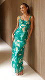 Margo Midi Dress Green Print