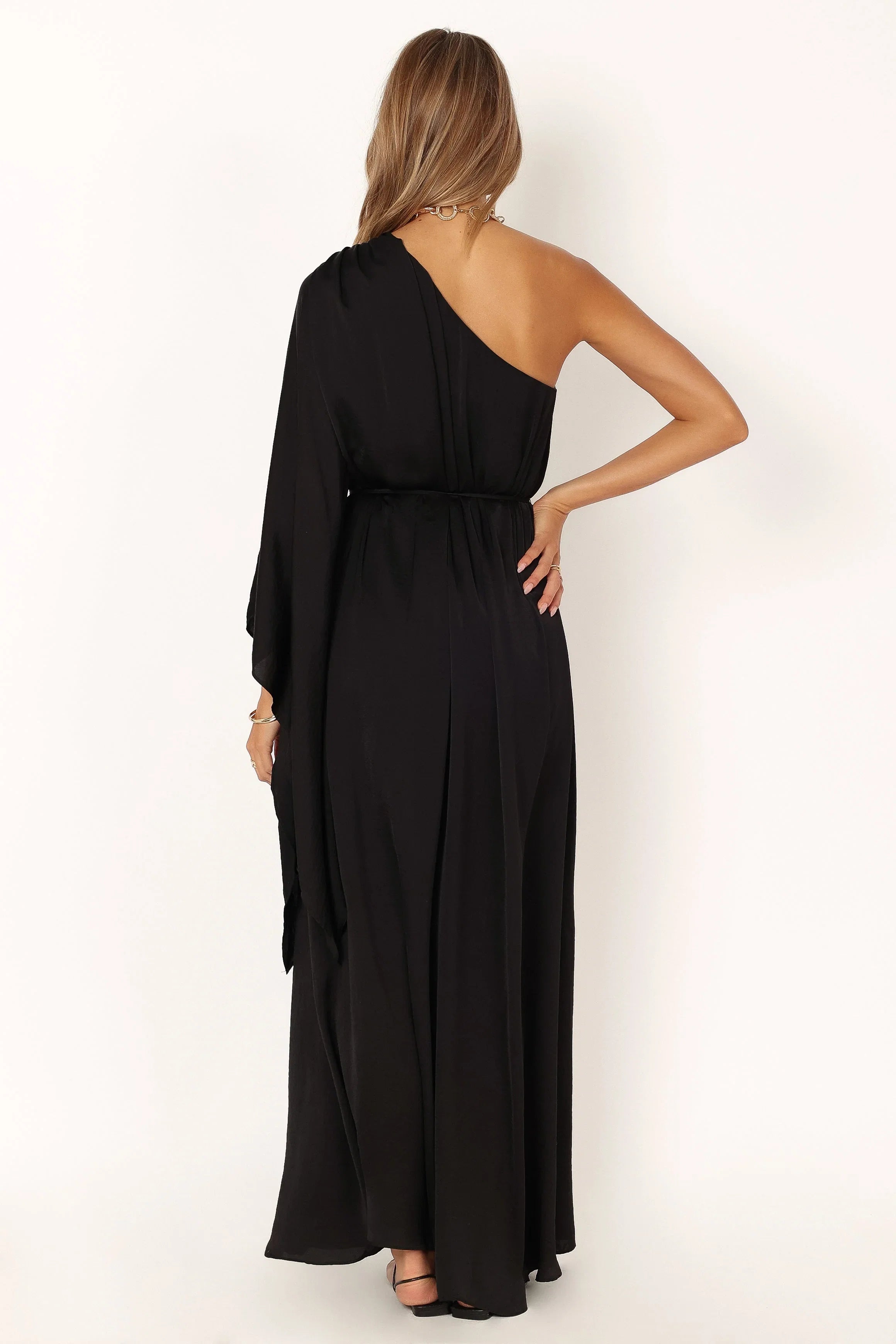 Matilda One Shoulder Maxi Dress Black