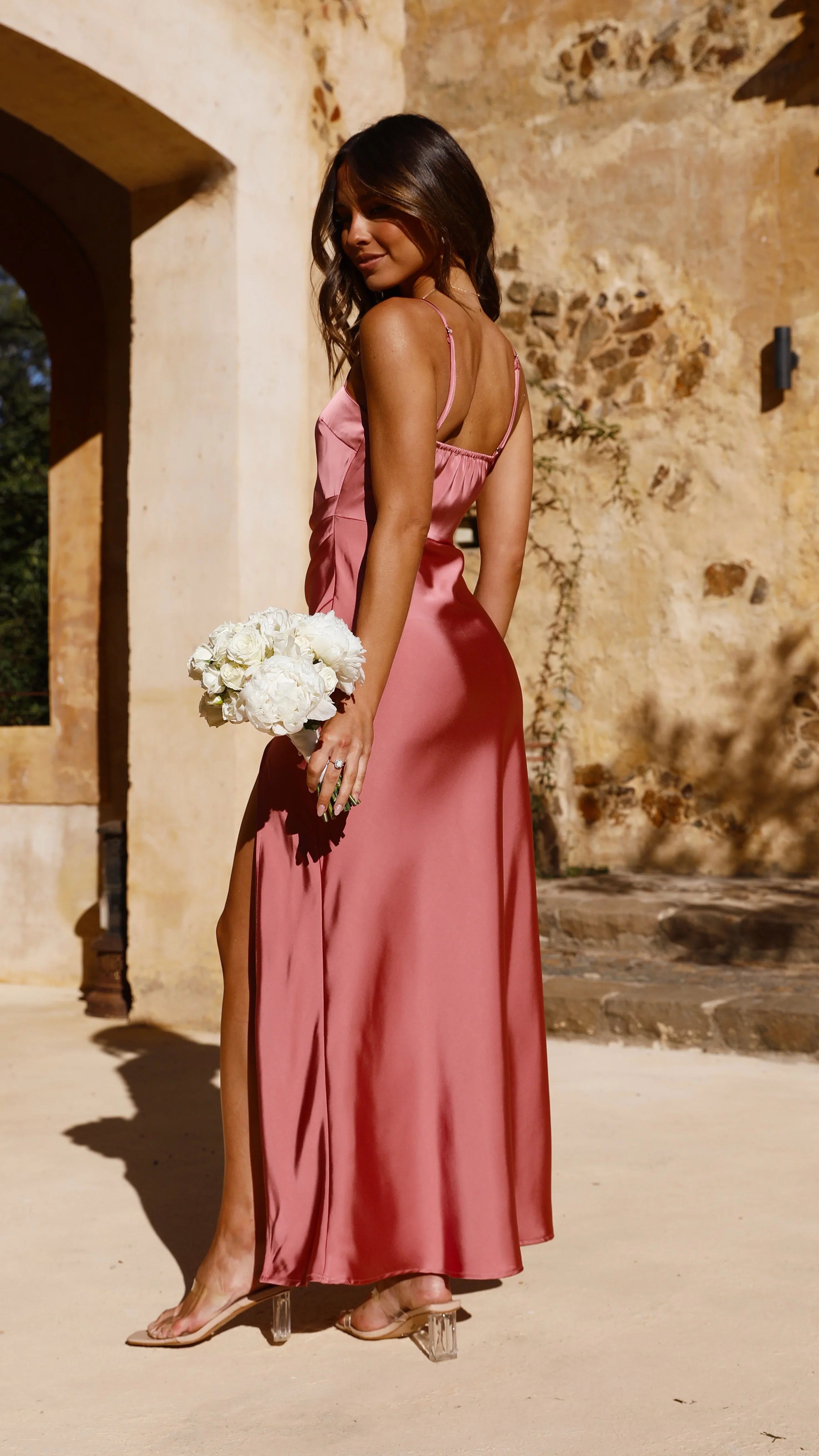 Ilana Maxi Dress Baked Rose