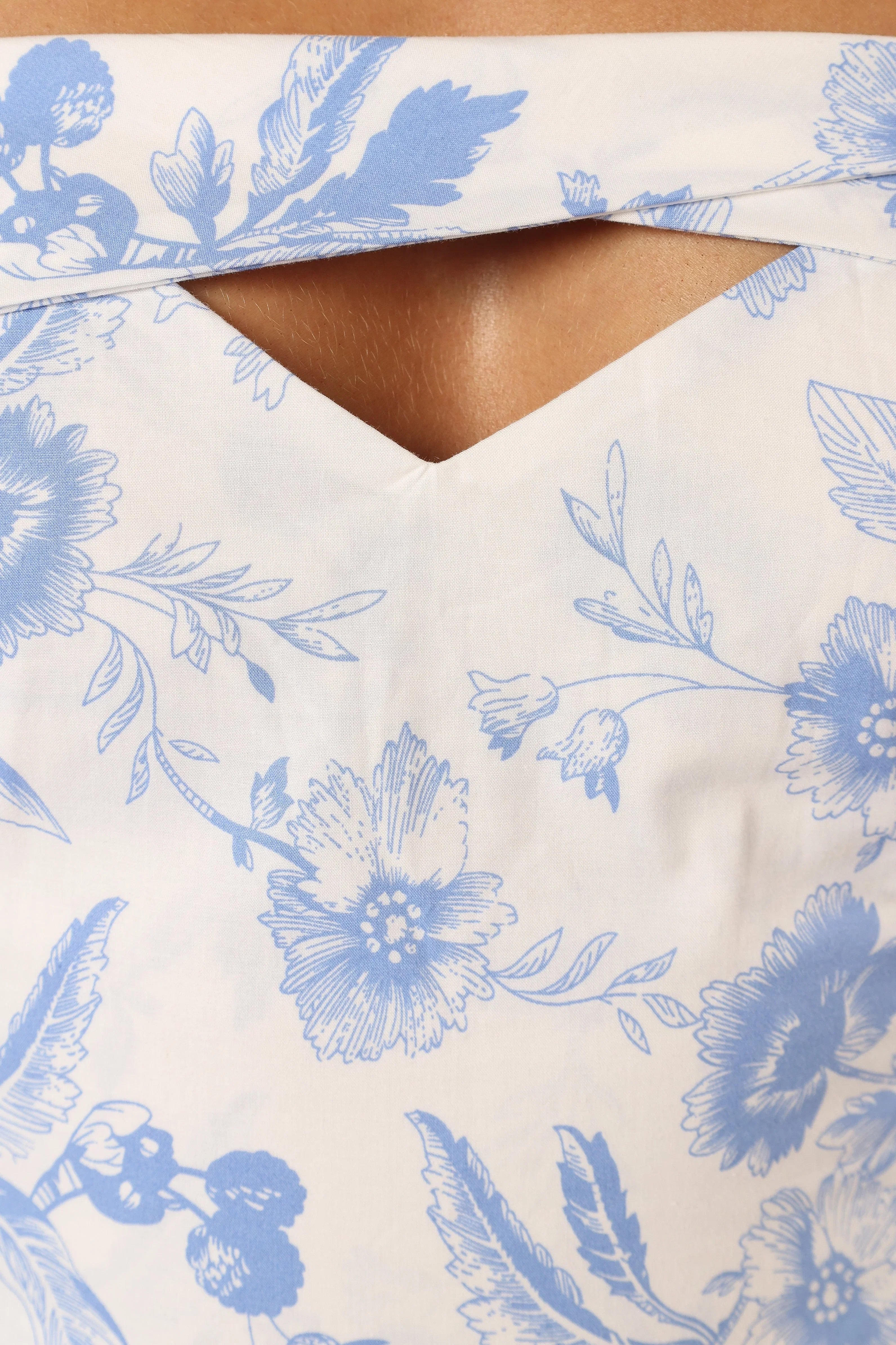 Flora Midi Dress Blue Floral