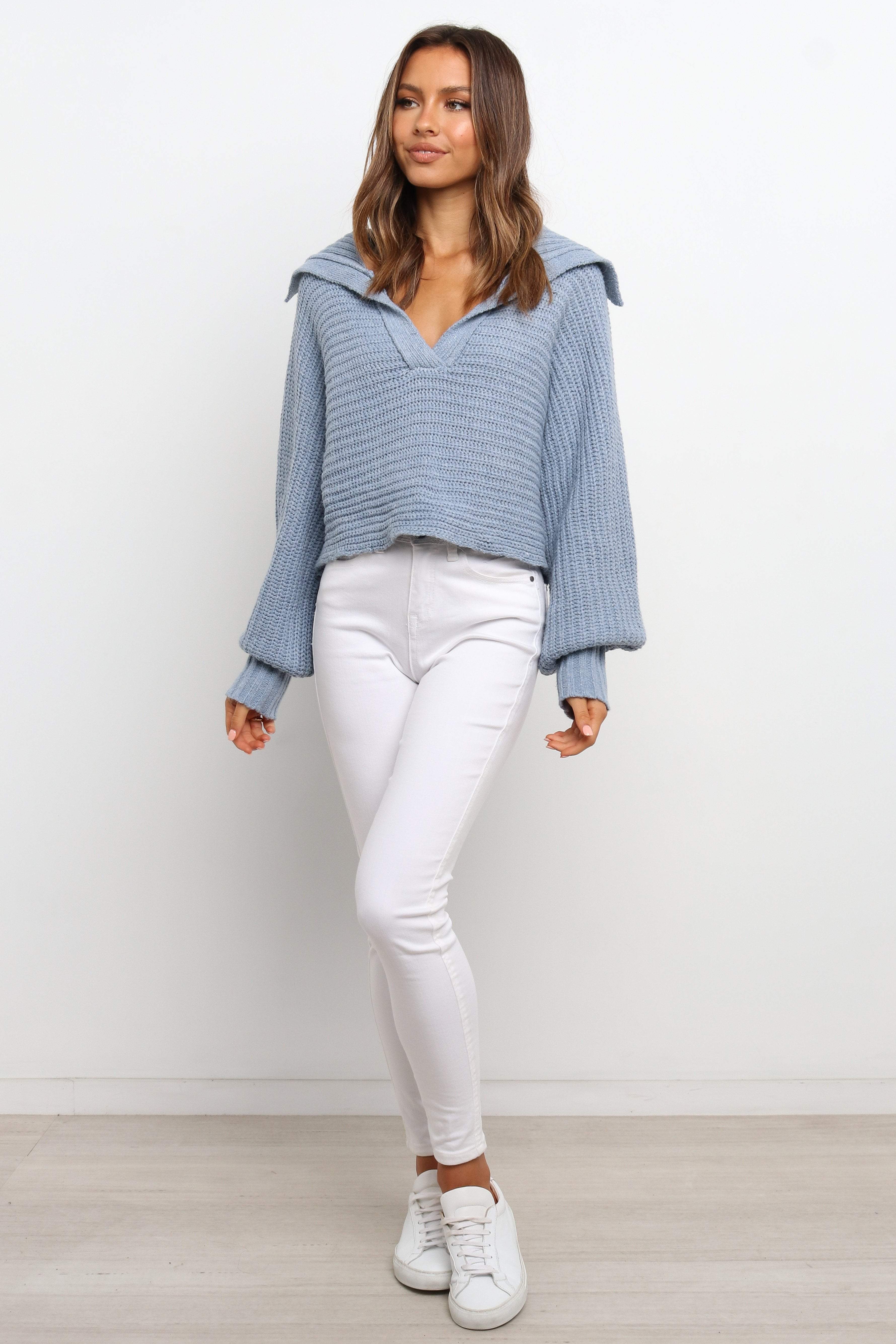 Declan Knit Sweater Blue