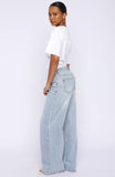 Just My Type Mid Rise Wide Leg Jeans Light Blue