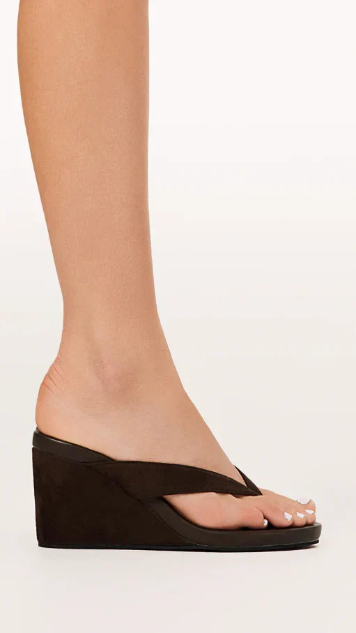 Ravyn Heel Dark Cacao Suede