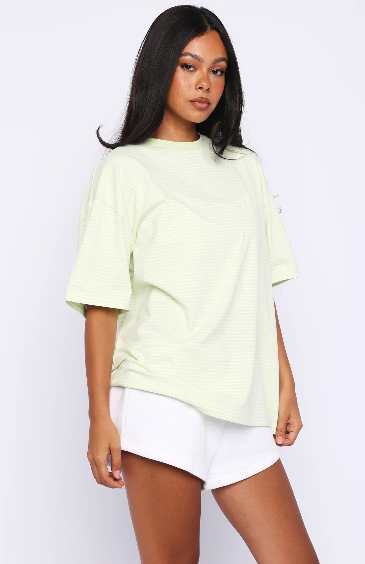 Touchdown Oversized Tee Lime Stripe