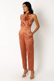 Maya Halter Jumpsuit Brown