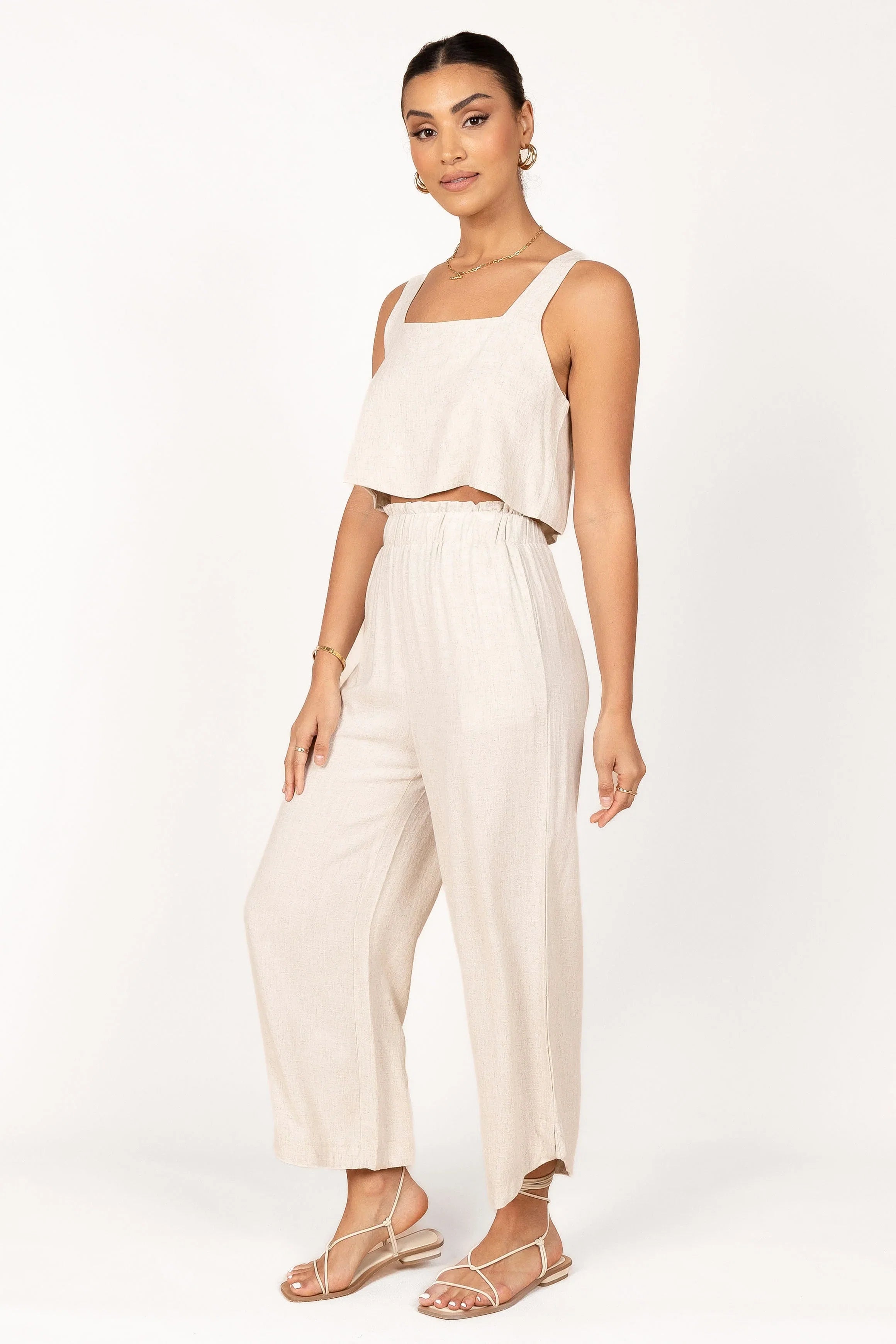 Eleanor Cropped Top Beige