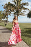Elanor Maxi Dress Pink Orange
