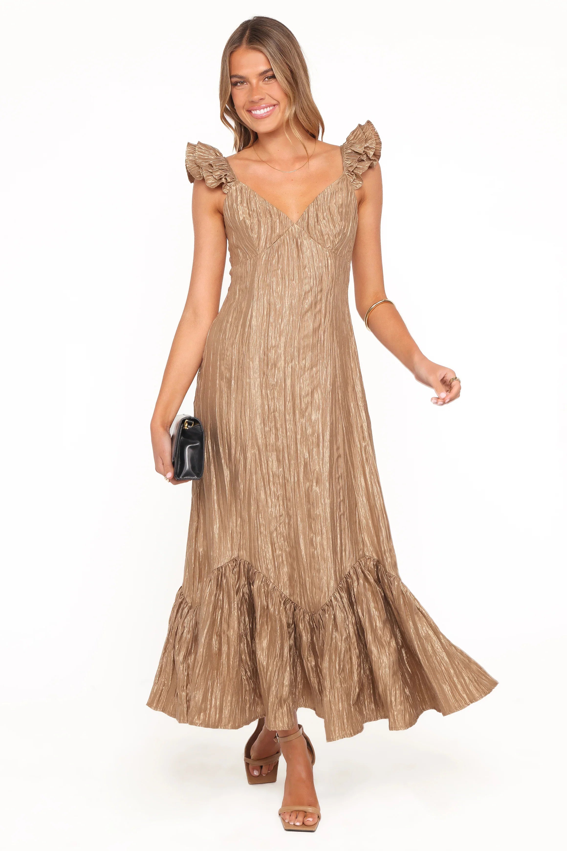 Romola Midi Dress Bronze