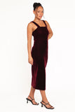 Hyatt Velvet Dress Burgundy