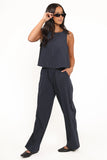 Elijah Pants Navy White Stripe