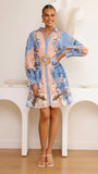 Atiah Mini Dress Willow Blue