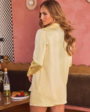 Soft Morning Satin Button Down Top