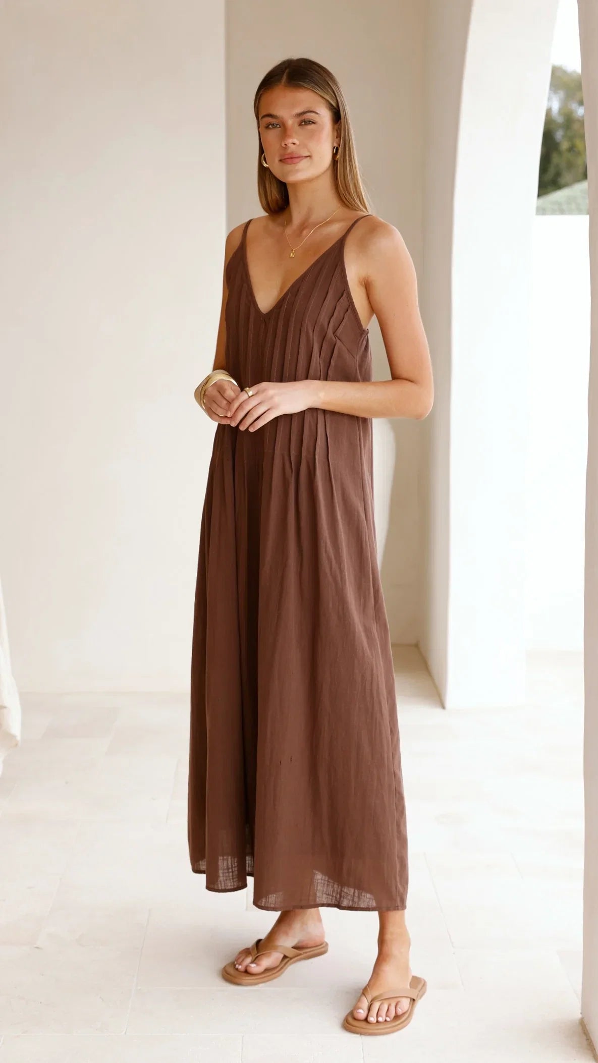 Aspen Maxi Dress Chocolate
