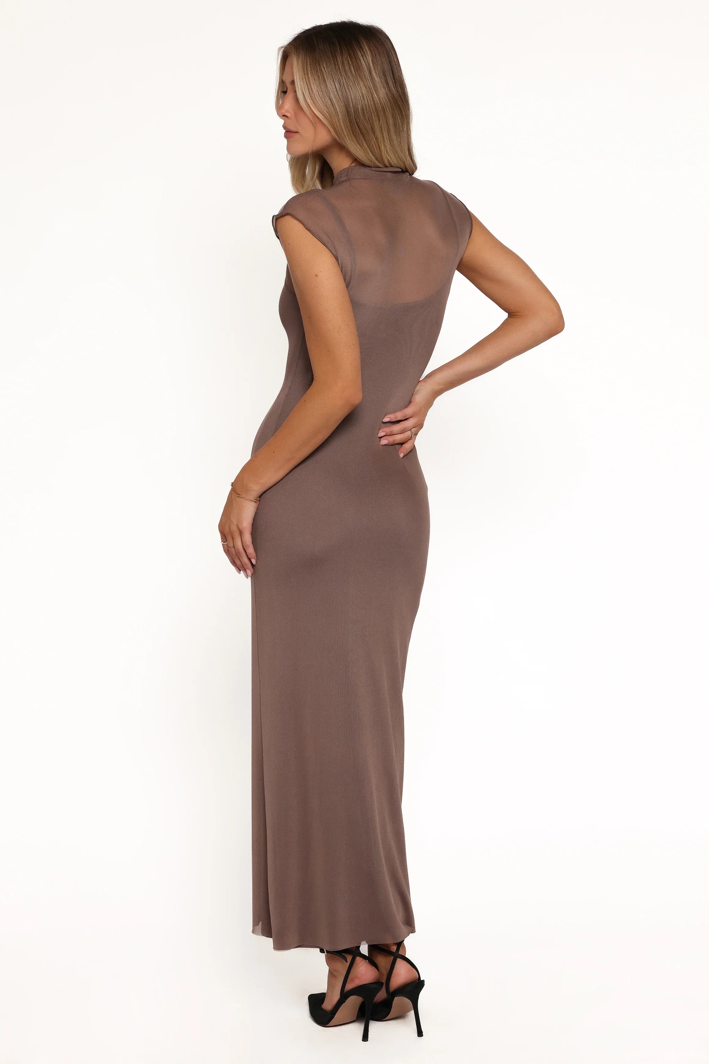 Charice Midi Dress Brown