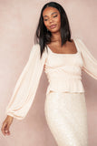 Ceppia Plisse Top Light Peach