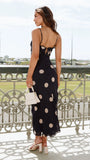 Jianna Maxi Dress Black Cream Polka