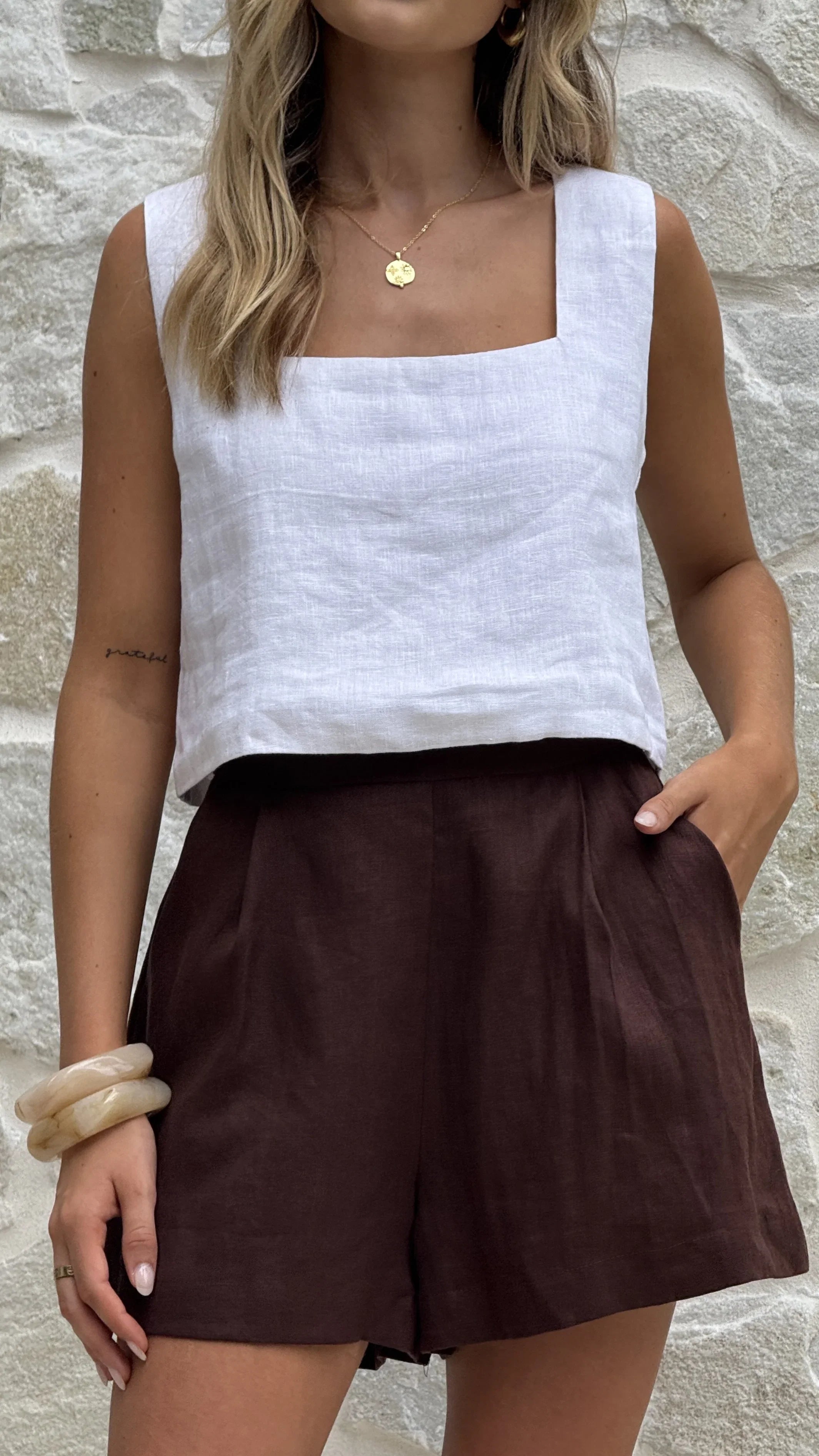Tillie Crop Top White
