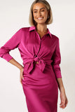 Narissa Satin Shirt Magenta