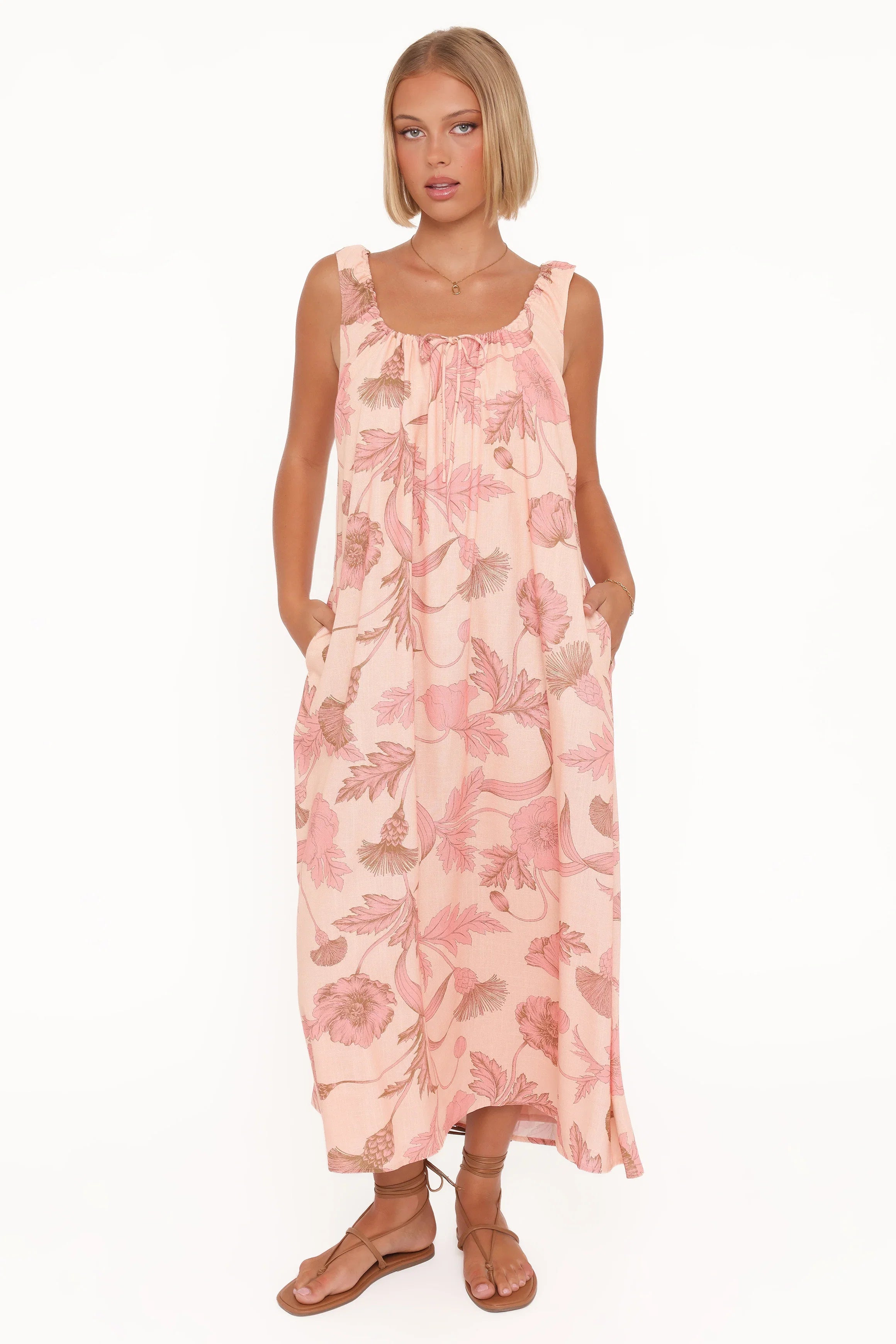 Bowman Maxi Dress Pink Floral