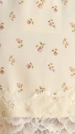 Kiki Lace Mini Skirt Yellow Floral