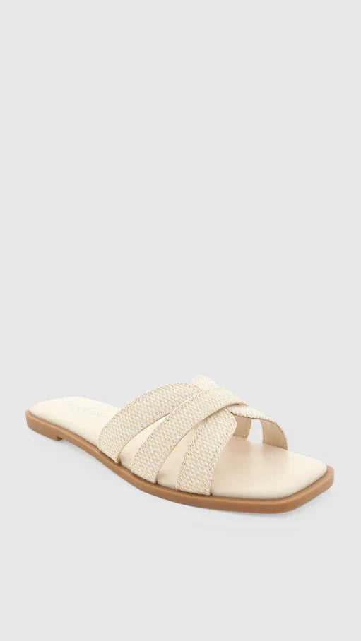 Geo Slide Cream Raffia