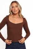 Verona Knit Top Brown