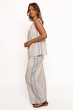 Jasinta Pants Cream Blue
