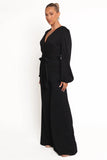 Yelena Long Sleeve Jumpsuit Black