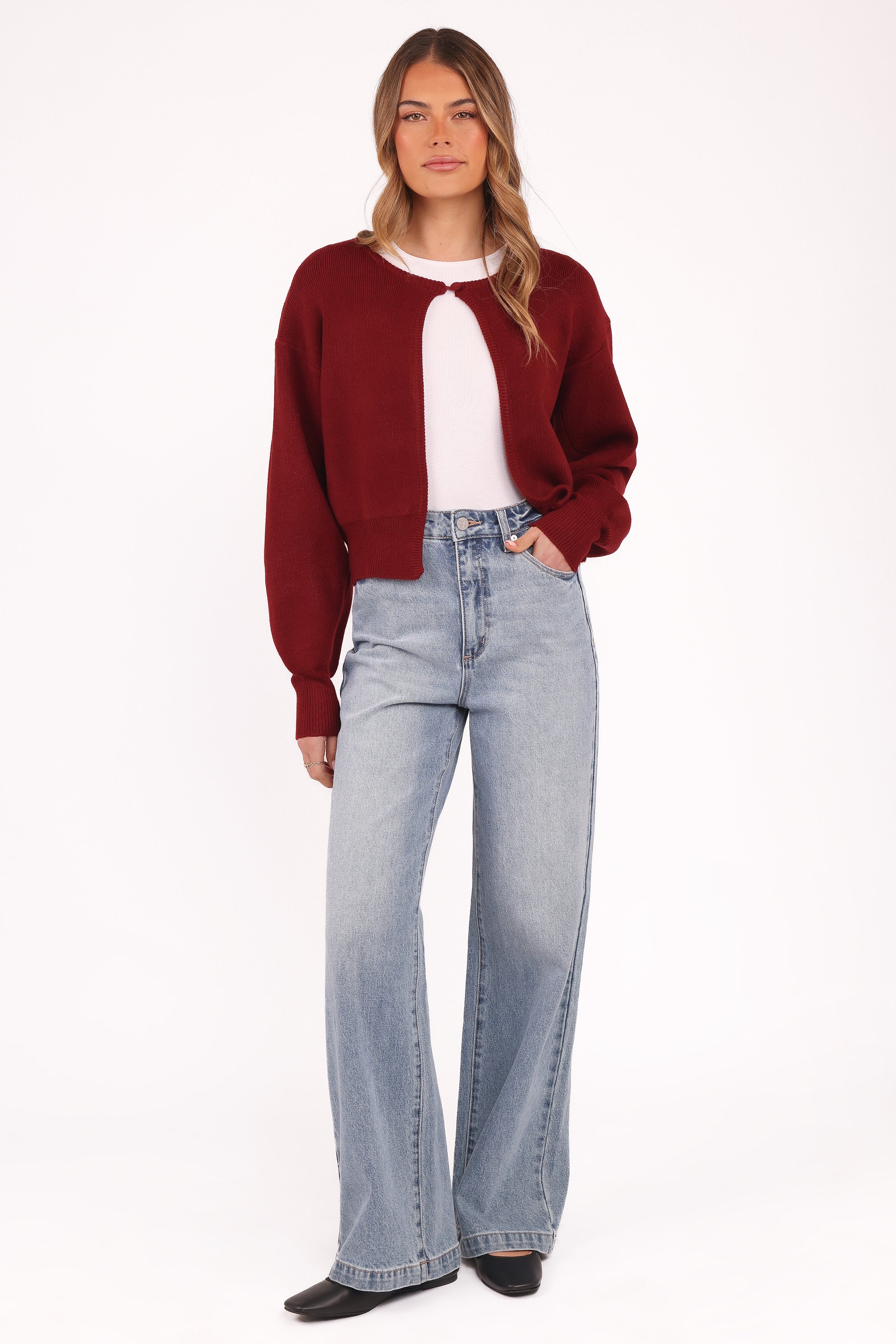 Ripley Knit Cardigan Berry
