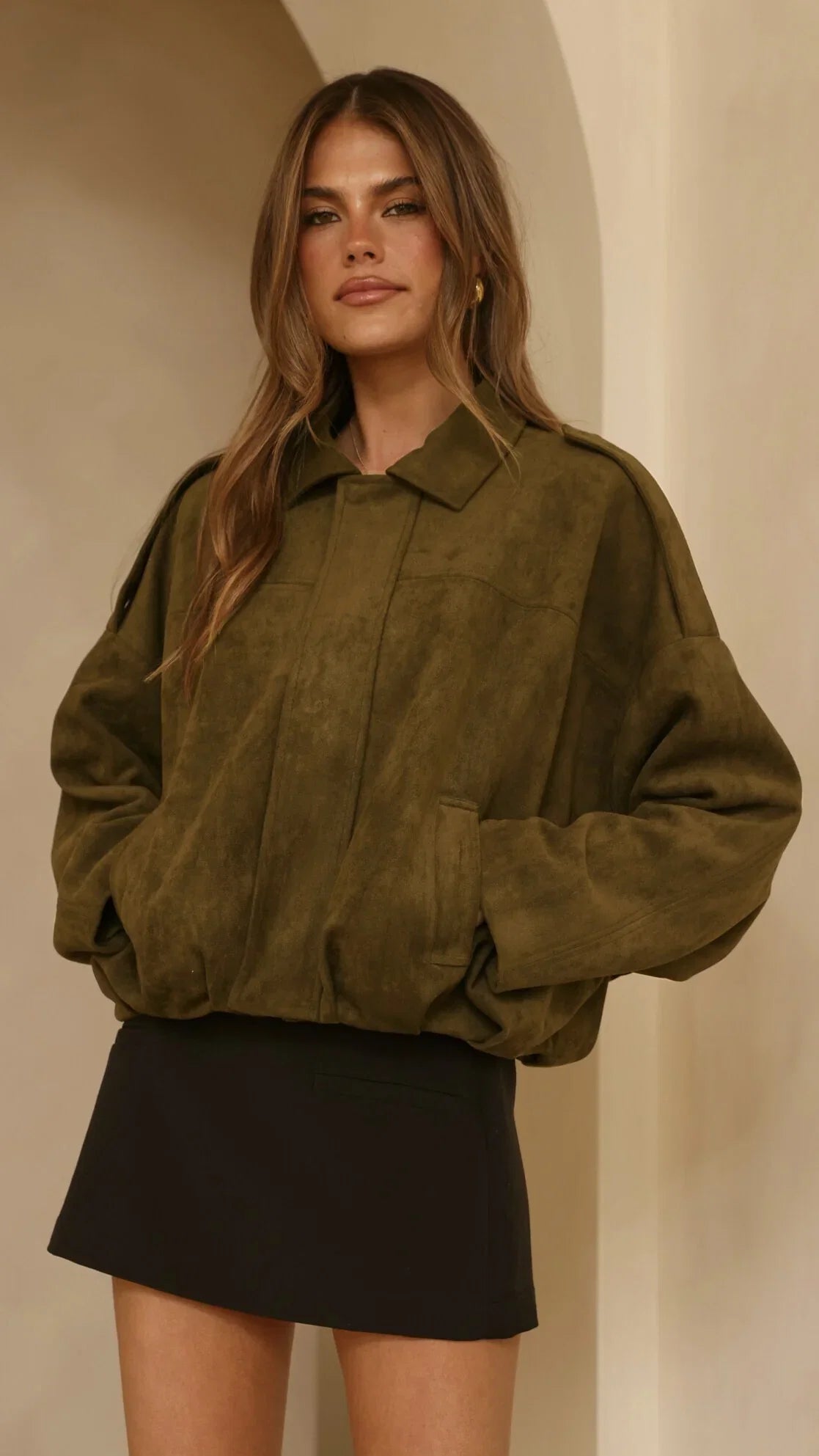 Leela Bomber Jacket Khaki