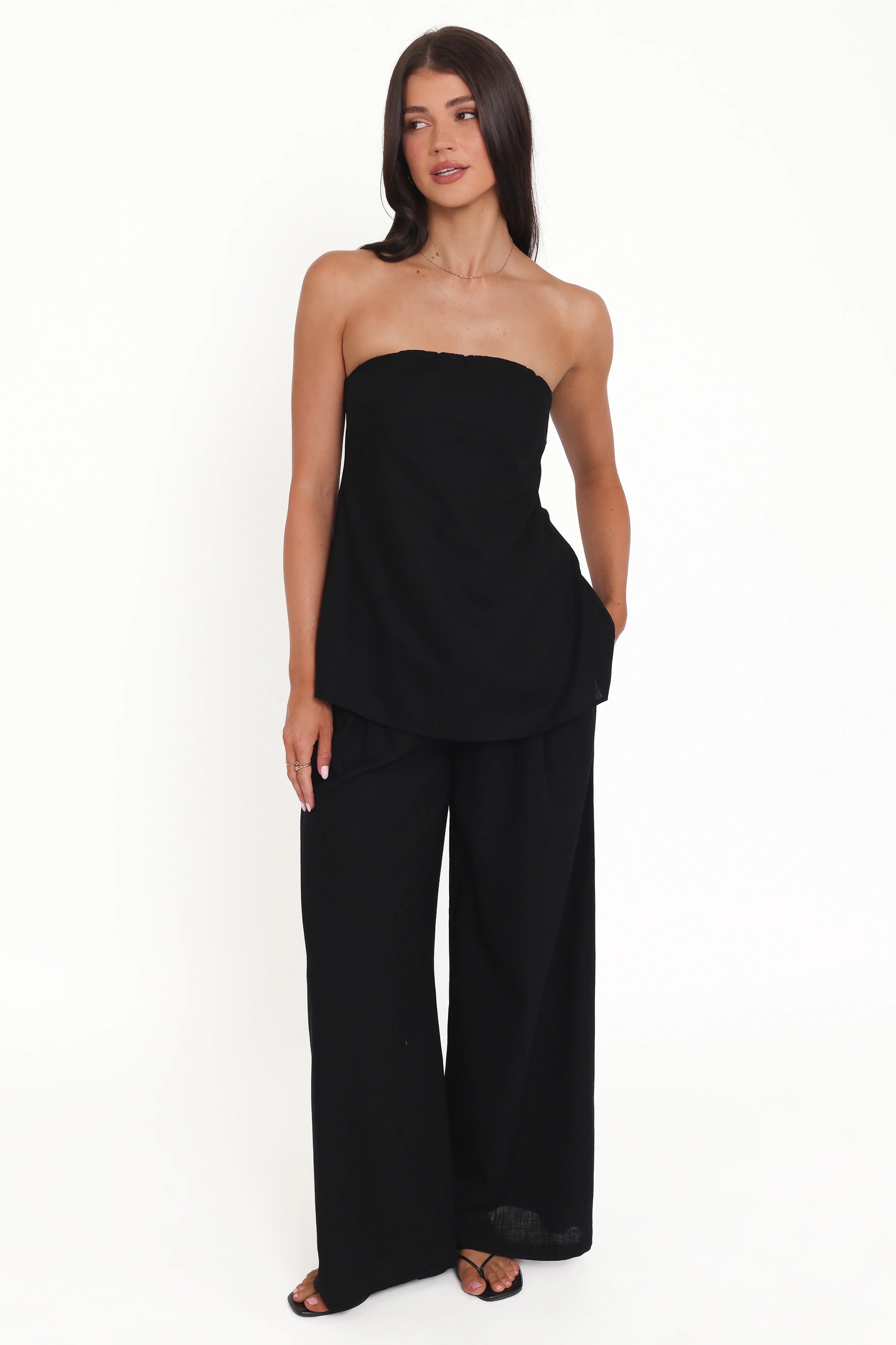 Arles Wide Leg Pants Black