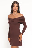 Danica Mini Dress Chocolate Brown