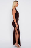 Dont Want To Be Apart Maxi Dress Dark Chocolate