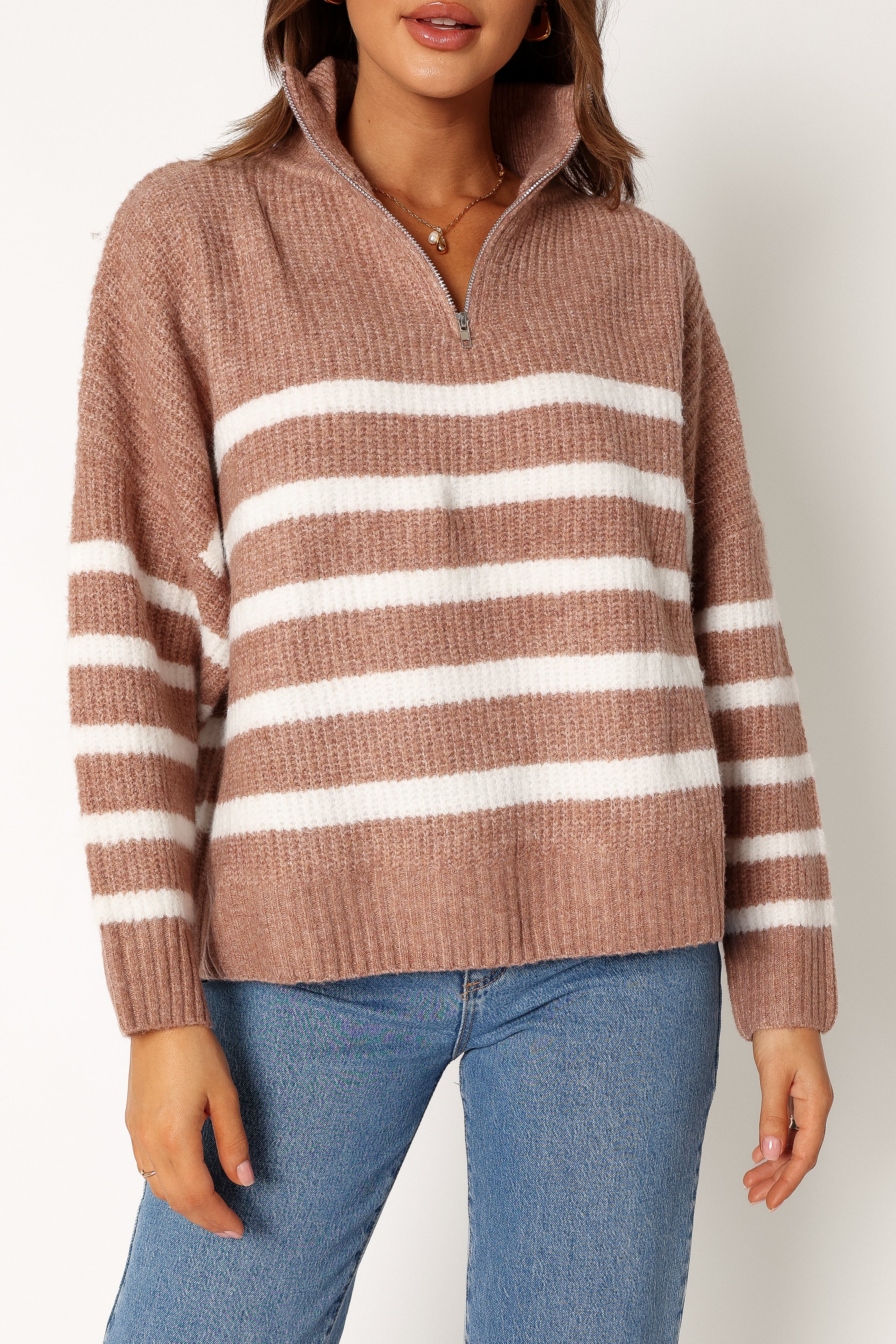 Miranda Knit Sweater Taupe