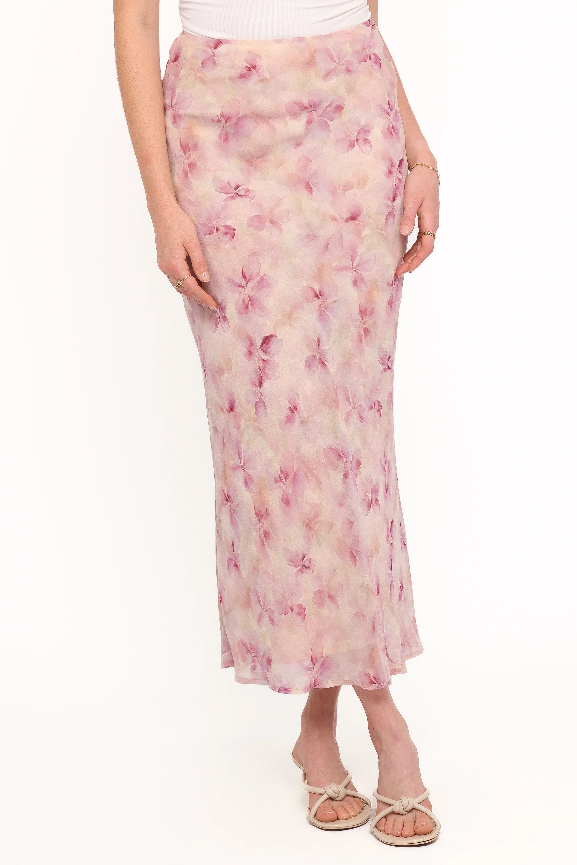 Giarda Maxi Skirt Pink Floral