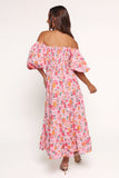 Soliel Midi Dress Pink Floral