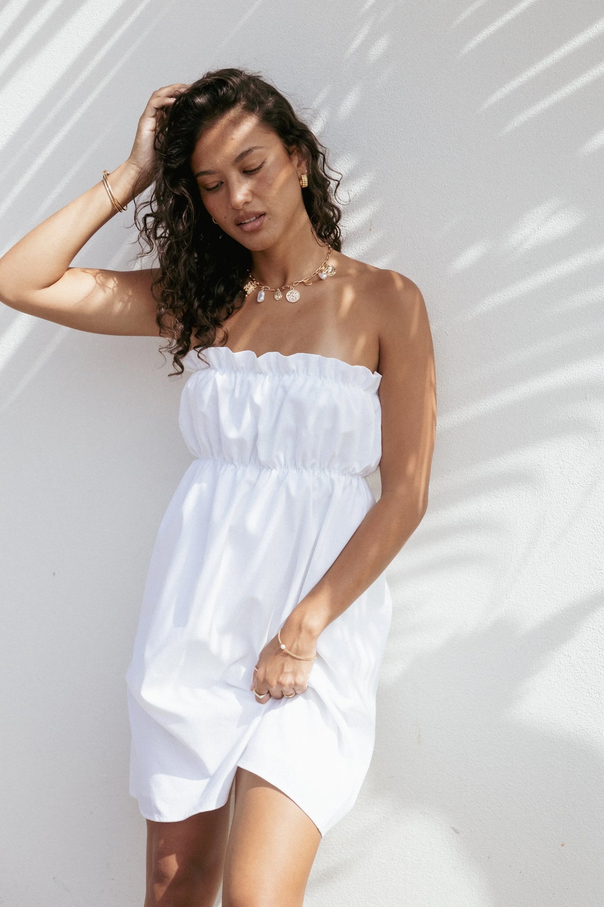 Stratton Mini Dress White