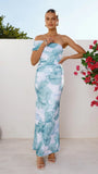 Coda Maxi Dress Blue Floral