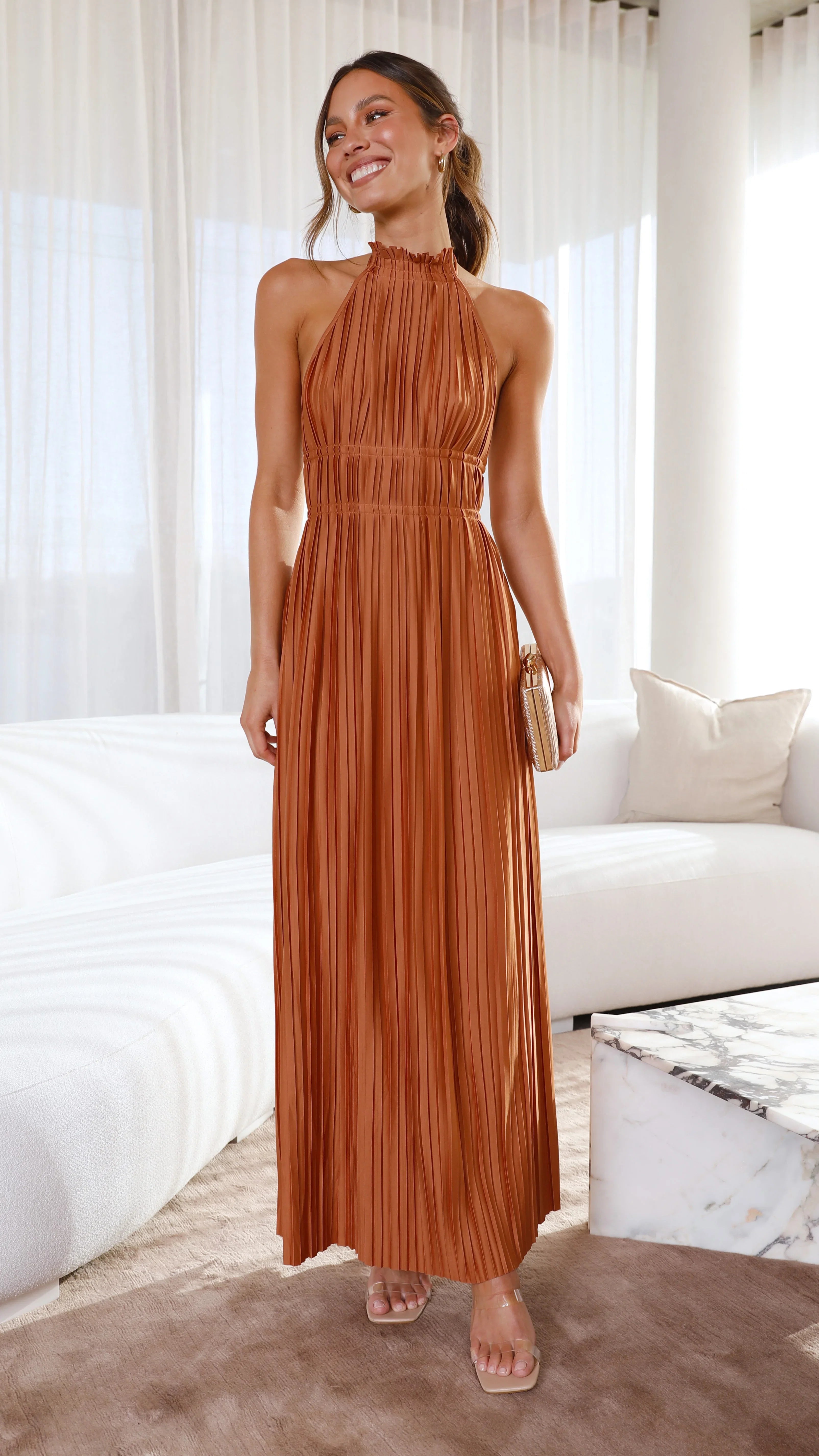 Frances Maxi Dress Rust